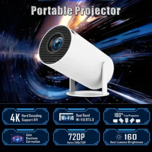 HY300 Projector + ALR Projector Screen