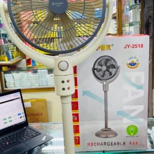 JYSUPER JY2518 20000mAh ব্যাটারির রিচার্জেবল ফ্যান এক চার্জে ৩৭ঘন্টার অবিশ্বাস্য চার্জিং ব্যাকআপ